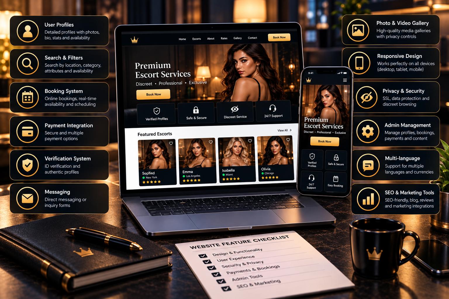 Escort Directory Websites: A Complete Feature Checklist
