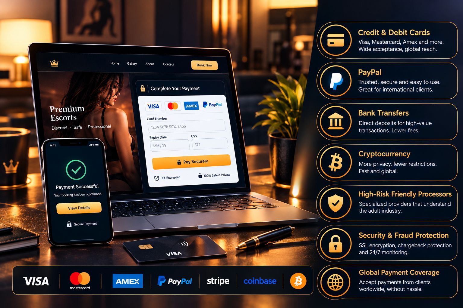 Payment Processors That Actually Work for Escort & Adult Businesses